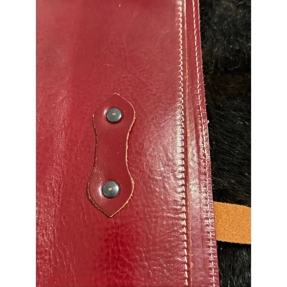 Leather Home Office Planner - Red